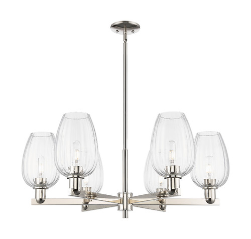 Innovations - 716-6CR-PN-G457-6CL - Six Light Chandelier - Arcadia - Polished Nickel