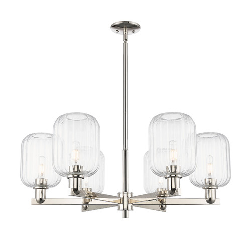 Innovations - 716-6CR-PN-G460-7CL - Six Light Chandelier - Arcadia - Polished Nickel