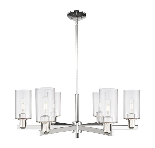 Innovations - 716-6CR-PN-G802 - Six Light Chandelier - Arcadia - Polished Nickel