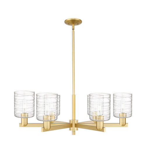 Innovations - 716-6CR-SG-G1113 - Six Light Chandelier - Arcadia - Satin Gold