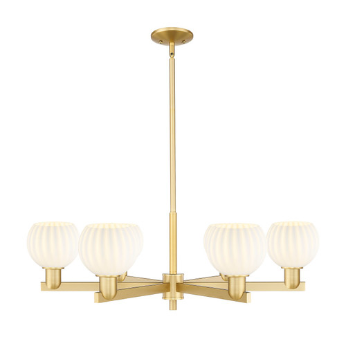 Innovations - 716-6CR-SG-G1217-6WV - Six Light Chandelier - Arcadia - Satin Gold