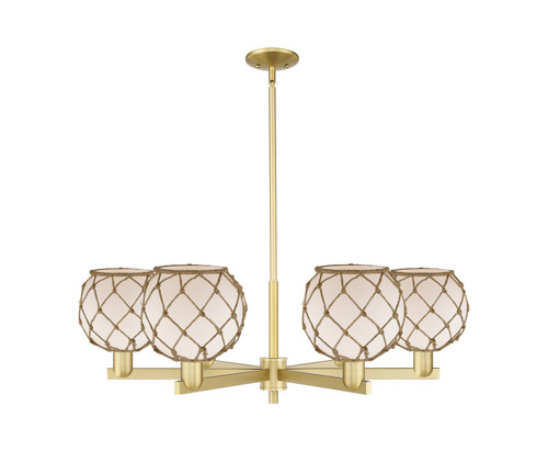 Innovations - 716-6CR-SG-G121-8RB - Six Light Chandelier - Arcadia - Satin Gold