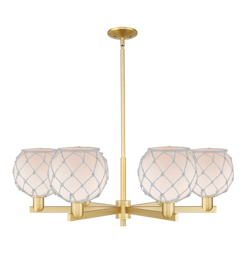 Innovations - 716-6CR-SG-G121-8RW - Six Light Chandelier - Arcadia - Satin Gold