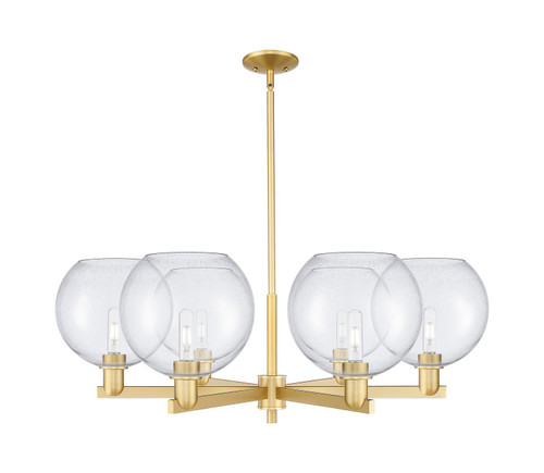 Innovations - 716-6CR-SG-G124-10 - Six Light Chandelier - Arcadia - Satin Gold