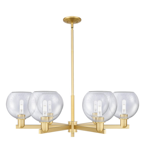 Innovations - 716-6CR-SG-G124-8 - Six Light Chandelier - Arcadia - Satin Gold