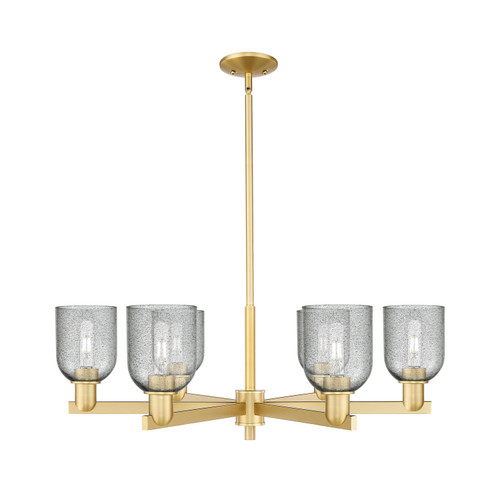 Innovations - 716-6CR-SG-G257 - Six Light Chandelier - Arcadia - Satin Gold
