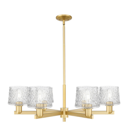 Innovations - 716-6CR-SG-G402 - Six Light Chandelier - Arcadia - Satin Gold