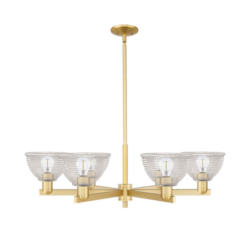 Innovations - 716-6CR-SG-G422 - Six Light Chandelier - Arcadia - Satin Gold