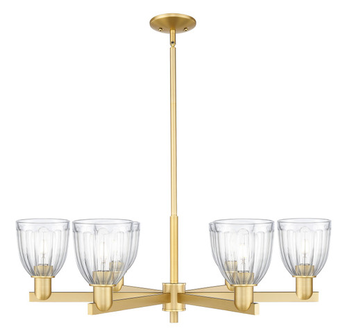 Innovations - 716-6CR-SG-G442 - Six Light Chandelier - Arcadia - Satin Gold