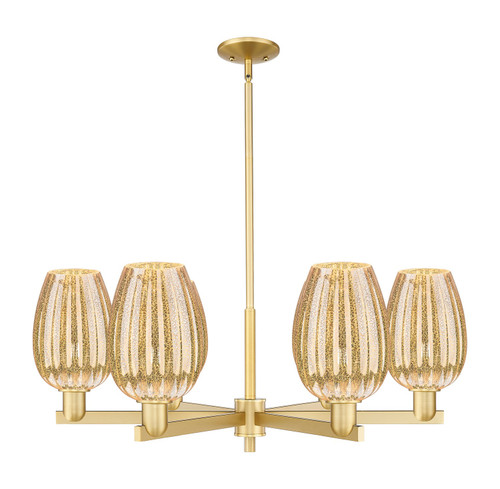 Innovations - 716-6CR-SG-G457-6ME - Six Light Chandelier - Arcadia - Satin Gold