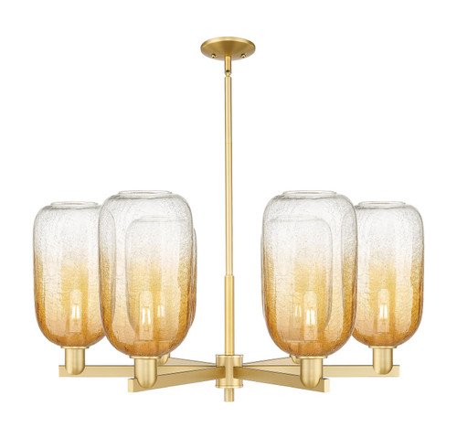Innovations - 716-6CR-SG-G482-7AM - Six Light Chandelier - Arcadia - Satin Gold
