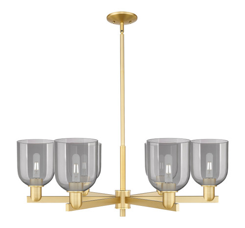 Innovations - 716-6CR-SG-G558-6SM - Six Light Chandelier - Arcadia - Satin Gold