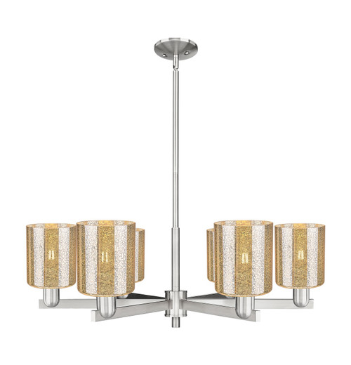 Innovations - 716-6CR-SN-G116 - Six Light Chandelier - Arcadia - Satin Nickel