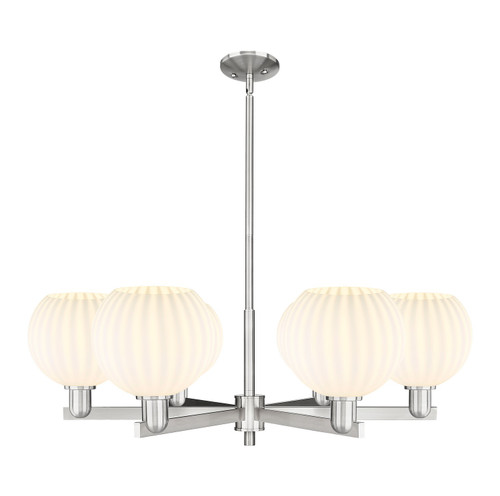 Innovations - 716-6CR-SN-G1217-8WV - Six Light Chandelier - Arcadia - Satin Nickel