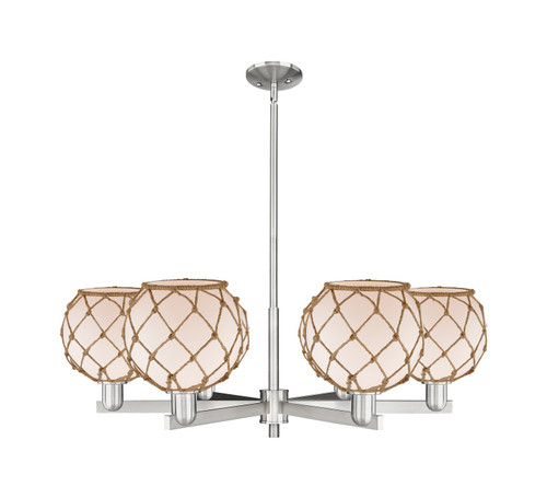 Innovations - 716-6CR-SN-G121-8RB - Six Light Chandelier - Arcadia - Satin Nickel