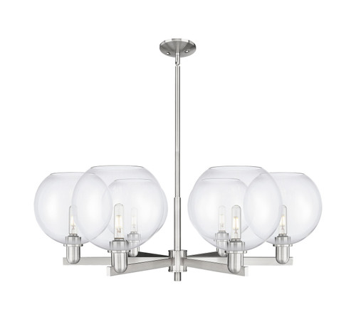 Innovations - 716-6CR-SN-G122-10 - Six Light Chandelier - Arcadia - Satin Nickel