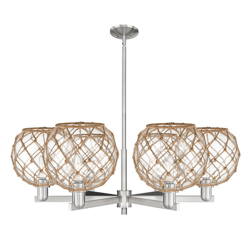 Innovations - 716-6CR-SN-G122-10RB - Six Light Chandelier - Arcadia - Satin Nickel