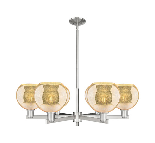 Innovations - 716-6CR-SN-G128-8 - Six Light Chandelier - Arcadia - Satin Nickel