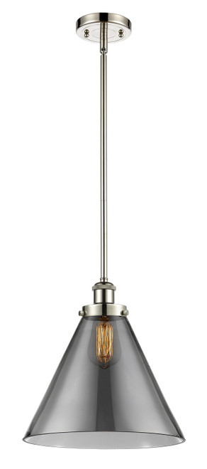 manufacturer_finish:Polished Nickel|manufacturer_glass:Light Smoke Cone 12|light_output:220.00lm|color_temperature:2200K|cri:99