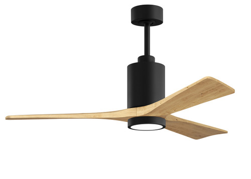 Matthews Fan Company - PA3-BK-LM-52 - 52 Ceiling Fan - Patricia-3 - Matte Black