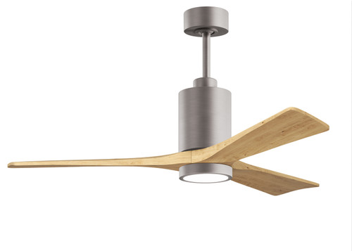 Matthews Fan Company - PA3-BN-LM-52 - 52 Ceiling Fan - Patricia-3 - Brushed Nickel