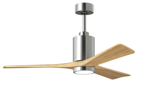 Matthews Fan Company - PA3-CR-LM-52 - 52 Ceiling Fan - Patricia-3 - Polished Chrome
