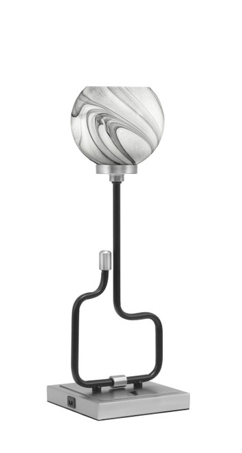 Toltec Lighting - 60-MBGP-4109 - One Light Accent Lamp - Sandia - Matte Black & Graphite
