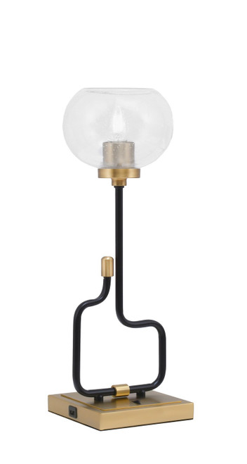 Toltec Lighting - 60-MBNAB-202 - One Light Accent Lamp - Sandia - Matte Black & New Age Brass