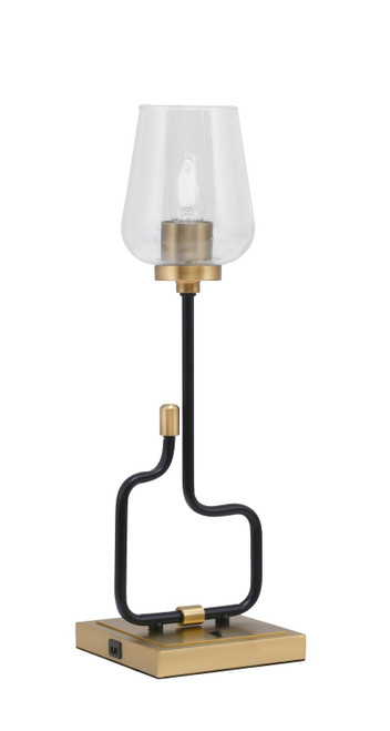 Toltec Lighting - 60-MBNAB-210 - One Light Accent Lamp - Sandia - Matte Black & New Age Brass