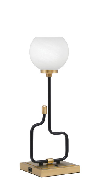 Toltec Lighting - 60-MBNAB-4101 - One Light Accent Lamp - Sandia - Matte Black & New Age Brass