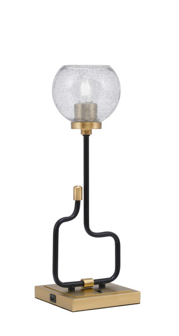 Toltec Lighting - 60-MBNAB-4102 - One Light Accent Lamp - Sandia - Matte Black & New Age Brass