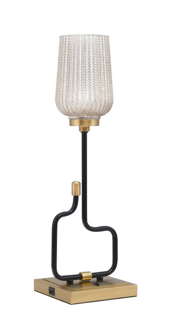 Toltec Lighting - 60-MBNAB-4253 - One Light Accent Lamp - Sandia - Matte Black & New Age Brass