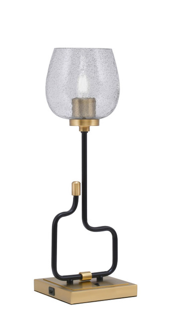 Toltec Lighting - 60-MBNAB-4812 - One Light Accent Lamp - Sandia - Matte Black & New Age Brass