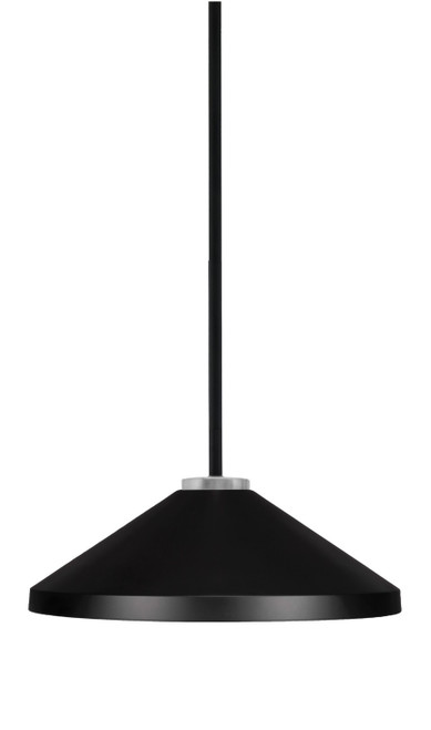 Toltec Lighting - 6201-MBGP-424-MB - One Light Pendant - Sandia - Matte Black & Graphite