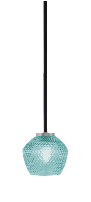 Toltec Lighting - 6201-MBGP-4625 - One Light Mini Pendant - Sandia - Matte Black & Graphite