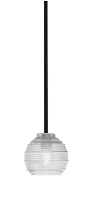 Toltec Lighting - 6201-MBGP-5110 - One Light Mini Pendant - Sandia - Matte Black & Graphite