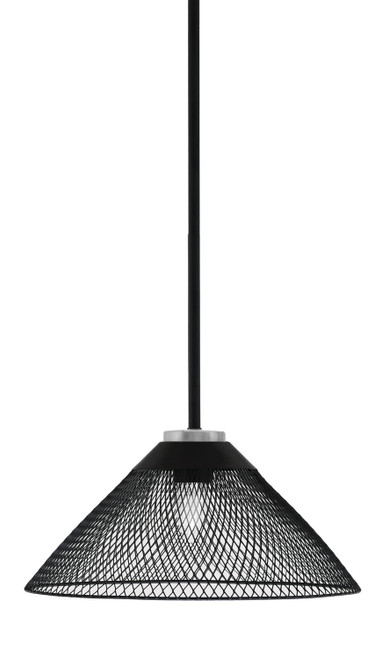 Toltec Lighting - 6201-MBGP-808-MB - One Light Mini Pendant - Sandia - Matte Black & Graphite