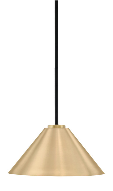 Toltec Lighting - 6201-MBNAB-420-NAB - One Light Pendant - Sandia - Matte Black & New Age Brass