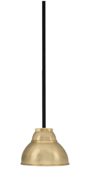 Toltec Lighting - 6201-MBNAB-427-NAB - One Light Mini Pendant - Sandia - Matte Black & New Age Brass