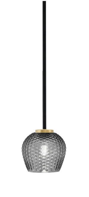 Toltec Lighting - 6201-MBNAB-4602 - One Light Mini Pendant - Sandia - Matte Black & New Age Brass