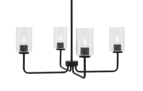 Toltec Lighting - 6204-MB-300 - Four Light Chandelier - Sandia - Matte Black