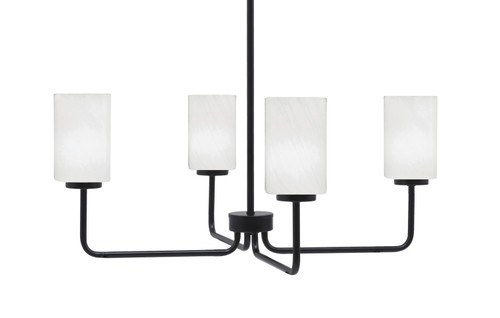 Toltec Lighting - 6204-MB-3001 - Four Light Chandelier - Sandia - Matte Black