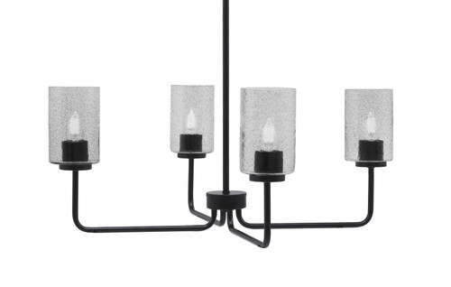 Toltec Lighting - 6204-MB-3002 - Four Light Chandelier - Sandia - Matte Black