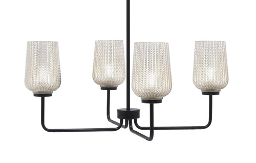 Toltec Lighting - 6204-MB-4253 - Four Light Chandelier - Sandia - Matte Black