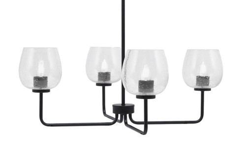 Toltec Lighting - 6204-MB-4810 - Four Light Chandelier - Sandia - Matte Black
