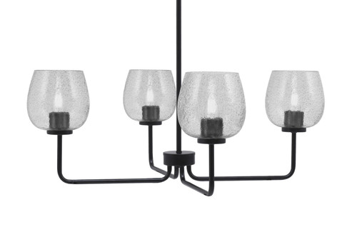 Toltec Lighting - 6204-MB-4812 - Four Light Chandelier - Sandia - Matte Black