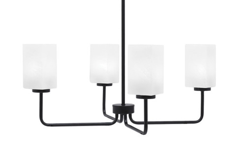Toltec Lighting - 6204-MB-541 - Four Light Chandelier - Sandia - Matte Black