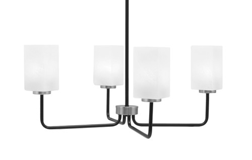 Toltec Lighting - 6204-MBGP-541 - Four Light Chandelier - Sandia - Matte Black & Graphite