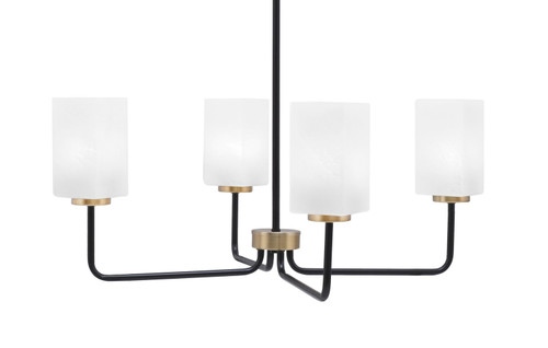 Toltec Lighting - 6204-MBNAB-541 - Four Light Chandelier - Sandia - Matte Black & New Age Brass