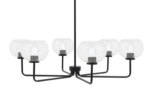 Toltec Lighting - 6206-MB-202 - Six Light Chandelier - Sandia - Matte Black